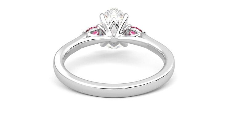 Taylor & Hart Faith Oval Engagement Ring 360 degree image 15