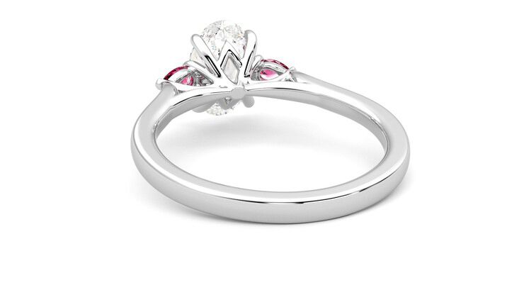 Taylor & Hart Faith Oval Engagement Ring 360 degree image 16