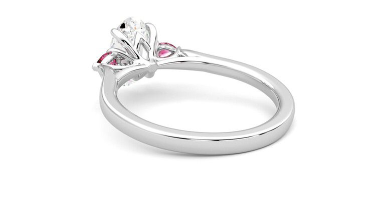 Taylor & Hart Faith Oval Engagement Ring 360 degree image 17