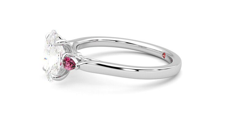 Taylor & Hart Faith Oval Engagement Ring 360 degree image 22