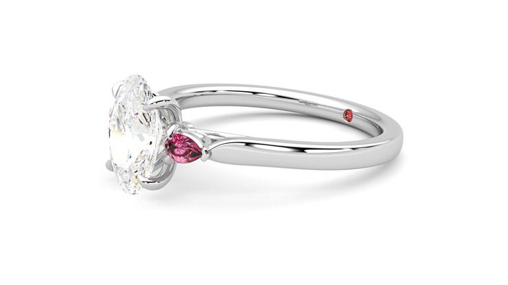 Taylor & Hart Faith Oval Engagement Ring 360 degree image 23