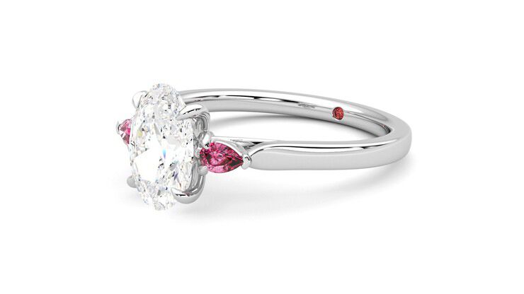 Taylor & Hart Faith Oval Engagement Ring 360 degree image 24