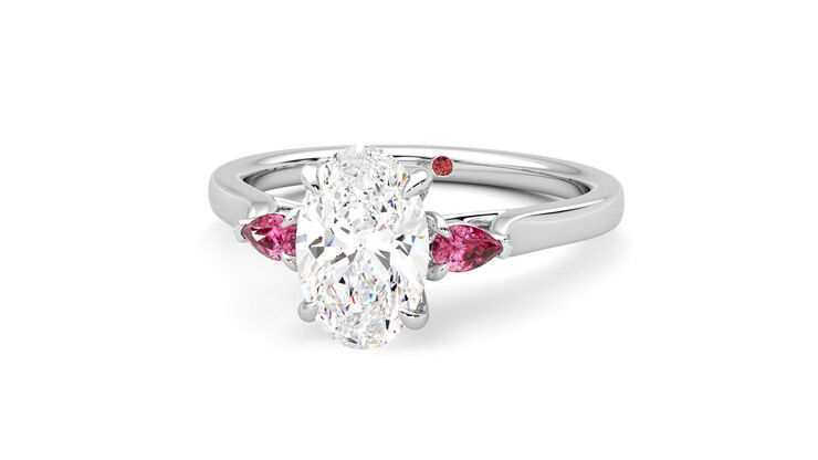 Taylor & Hart Faith Oval Engagement Ring 360 degree image 27