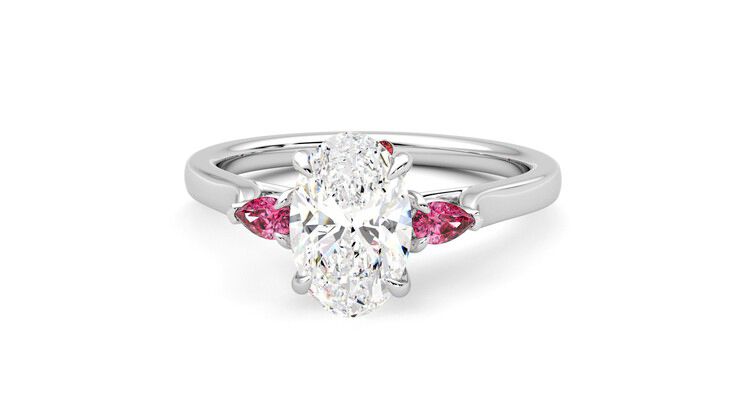 Taylor & Hart Faith Oval Engagement Ring 360 degree image 28