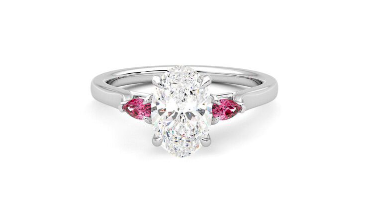 Taylor & Hart Faith Oval Engagement Ring 360 degree image 29