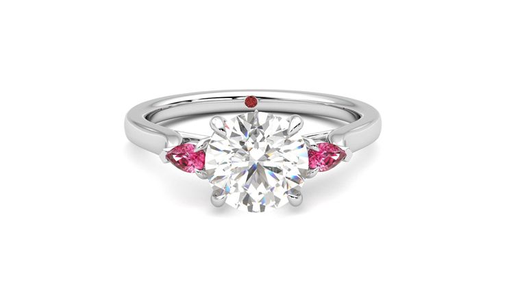 Taylor & Hart Faith Round Engagement Ring 360 degree image 1