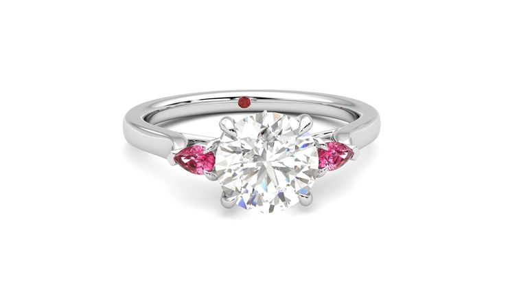 Taylor & Hart Faith Round Engagement Ring 360 degree image 2
