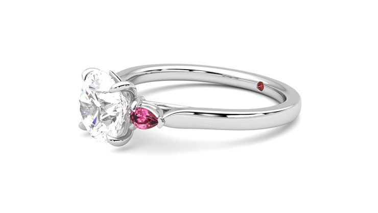 Taylor & Hart Faith Round Engagement Ring 360 degree image 23