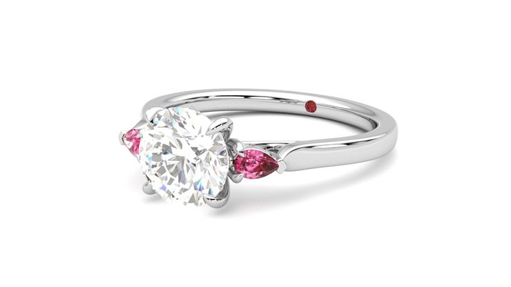Taylor & Hart Faith Round Engagement Ring 360 degree image 25