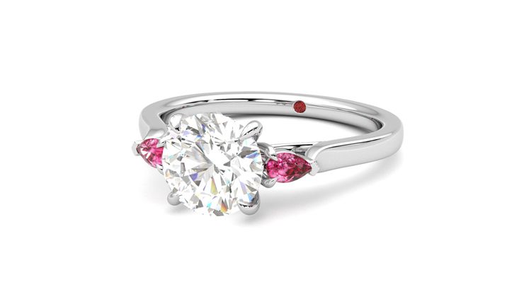 Taylor & Hart Faith Round Engagement Ring 360 degree image 26
