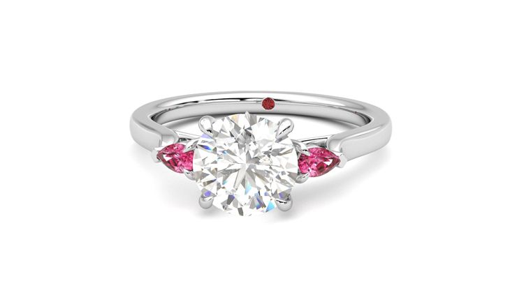 Taylor & Hart Faith Round Engagement Ring 360 degree image 28