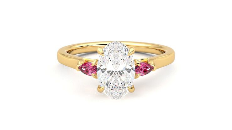 Taylor & Hart Faith Oval Engagement Ring 360 degree image 0