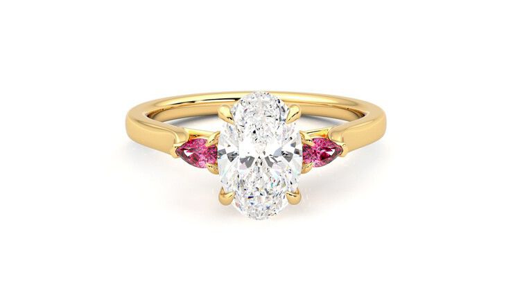 Taylor & Hart Faith Oval Engagement Ring 360 degree image 1