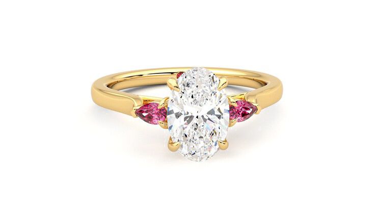 Taylor & Hart Faith Oval Engagement Ring 360 degree image 2