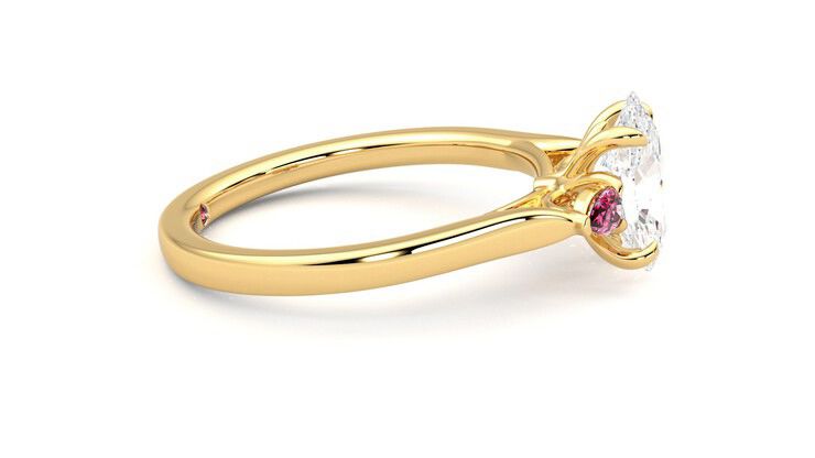 Taylor & Hart Faith Oval Engagement Ring 360 degree image 9
