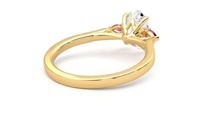 Taylor & Hart Faith Oval Engagement Ring 360 degree image 13