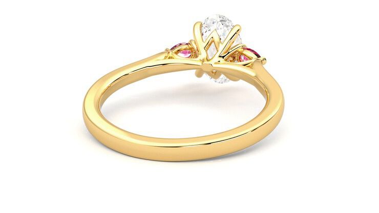 Taylor & Hart Faith Oval Engagement Ring 360 degree image 14
