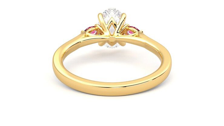 Taylor & Hart Faith Oval Engagement Ring 360 degree image 15