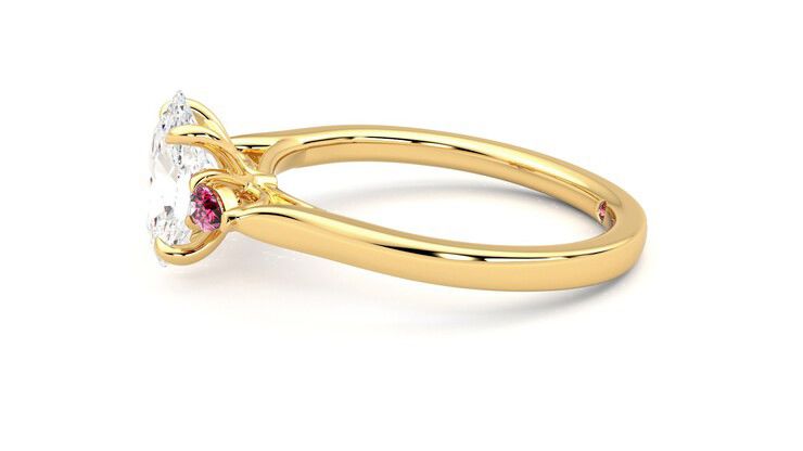 Taylor & Hart Faith Oval Engagement Ring 360 degree image 21