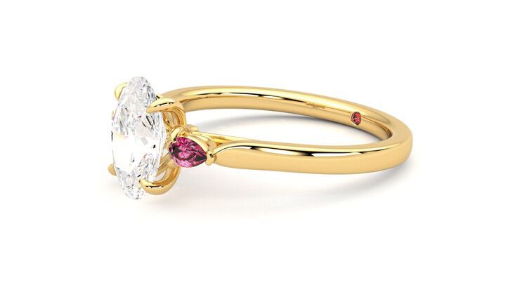 Taylor & Hart Faith Oval Engagement Ring 360 degree image 23