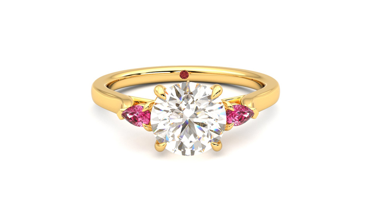 Taylor & Hart Faith Round Engagement Ring 360 degree image 1