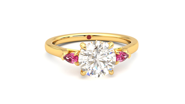 Taylor & Hart Faith Round Engagement Ring 360 degree image 2
