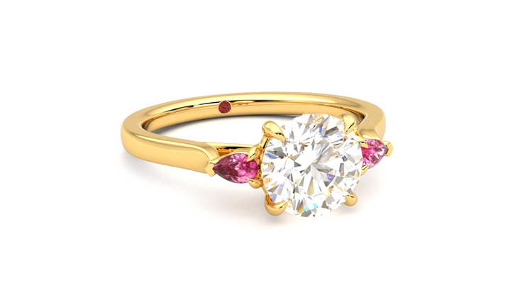 Taylor & Hart Faith Round Engagement Ring 360 degree image 4