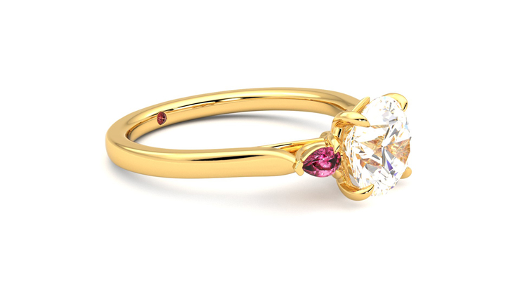 Taylor & Hart Faith Round Engagement Ring 360 degree image 7