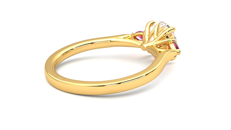 Taylor & Hart Faith Round Engagement Ring 360 degree image 12