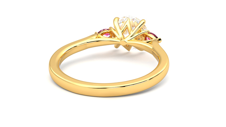 Taylor & Hart Faith Round Engagement Ring 360 degree image 14