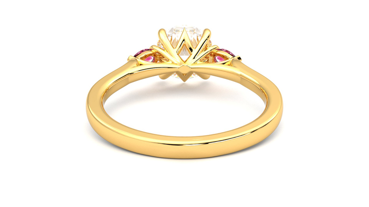 Taylor & Hart Faith Round Engagement Ring 360 degree image 15