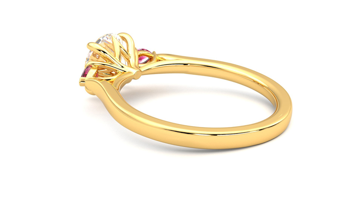 Taylor & Hart Faith Round Engagement Ring 360 degree image 18