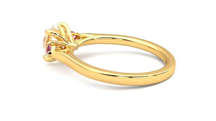Taylor & Hart Faith Round Engagement Ring 360 degree image 19