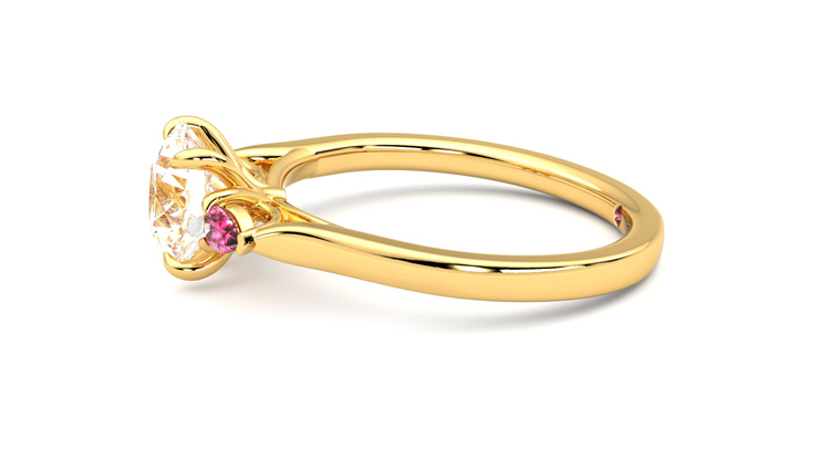 Taylor & Hart Faith Round Engagement Ring 360 degree image 21