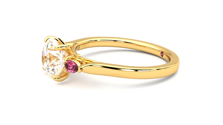 Taylor & Hart Faith Round Engagement Ring 360 degree image 22