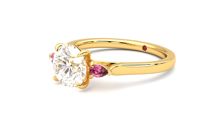Taylor & Hart Faith Round Engagement Ring 360 degree image 24