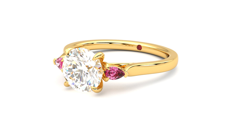 Taylor & Hart Faith Round Engagement Ring 360 degree image 25