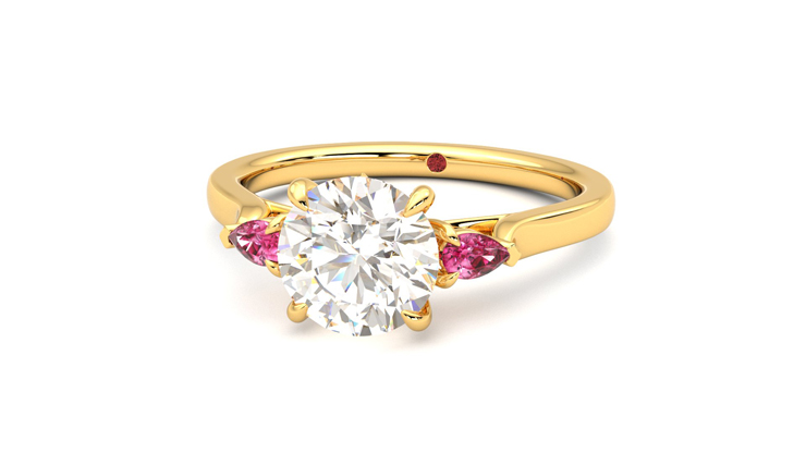 Taylor & Hart Faith Round Engagement Ring 360 degree image 27