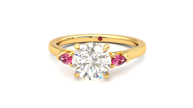 Taylor & Hart Faith Round Engagement Ring 360 degree image 28