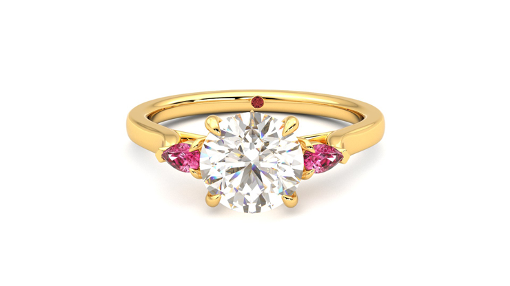 Taylor & Hart Faith Round Engagement Ring 360 degree image 29