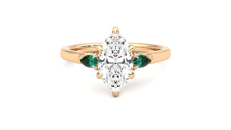 Taylor & Hart Faith Marquise Engagement Ring 360 degree image 0