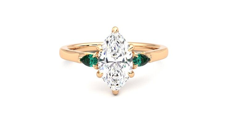 Taylor & Hart Faith Marquise Engagement Ring 360 degree image 1