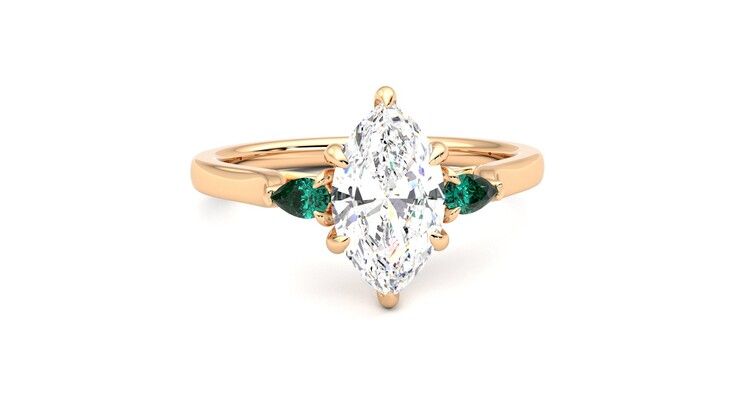 Taylor & Hart Faith Marquise Engagement Ring 360 degree image 2