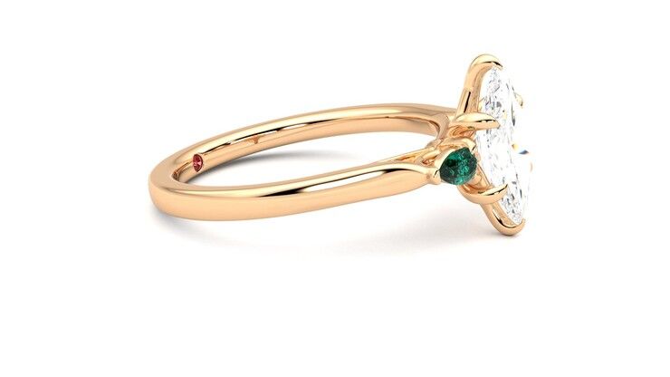Taylor & Hart Faith Marquise Engagement Ring 360 degree image 8