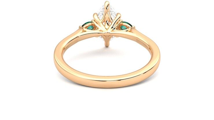 Taylor & Hart Faith Marquise Engagement Ring 360 degree image 15