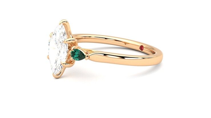 Taylor & Hart Faith Marquise Engagement Ring 360 degree image 23