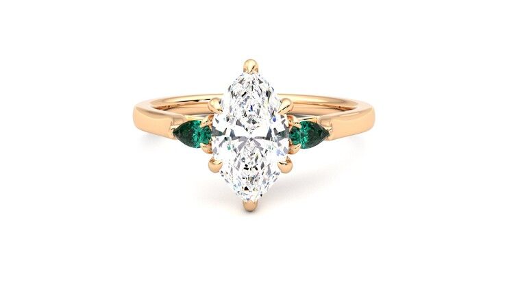 Taylor & Hart Faith Marquise Engagement Ring 360 degree image 29
