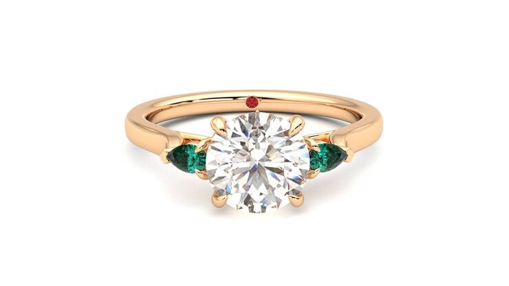 Taylor & Hart Faith Round Engagement Ring 360 degree image 1