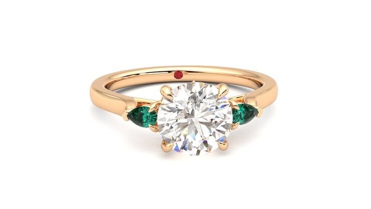 Taylor & Hart Faith Round Engagement Ring 360 degree image 2