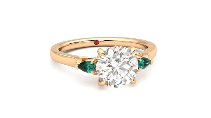 Taylor & Hart Faith Round Engagement Ring 360 degree image 3